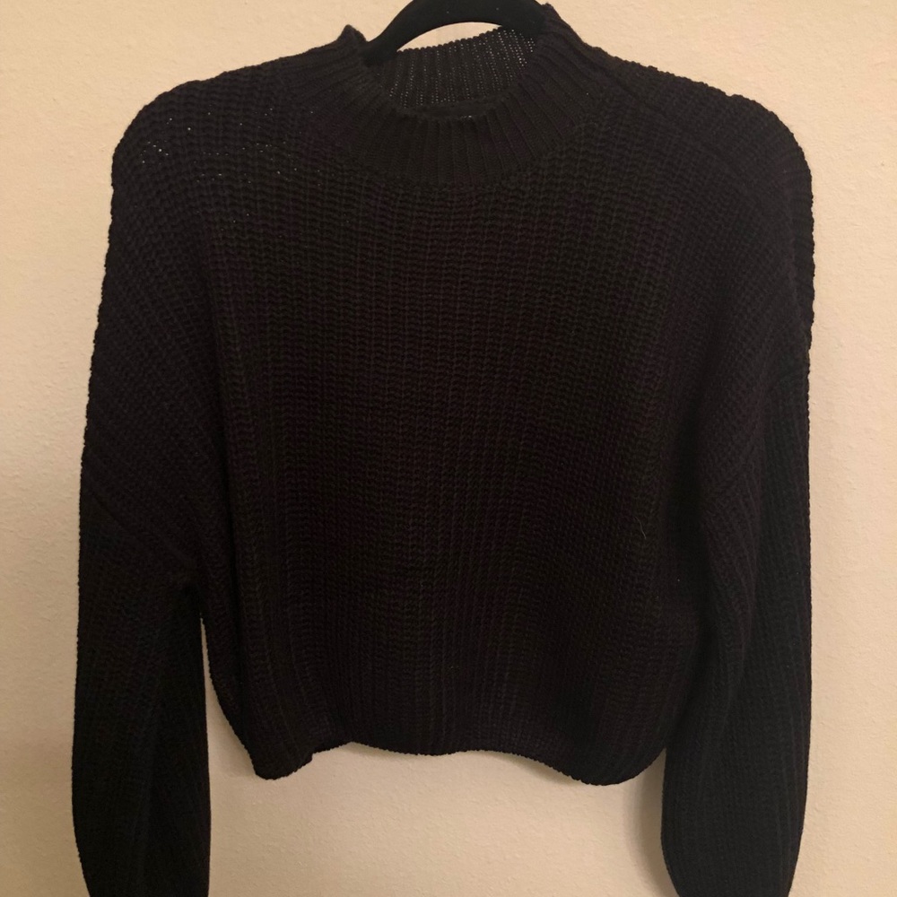 Black Mock Neck Forever 21 Sweater